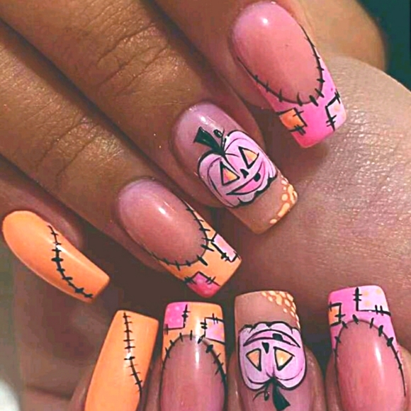 Other - Pumpkin patch fake nails
